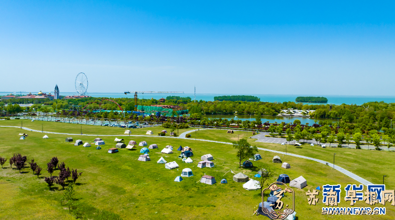 江苏宿迁：春日露营 享受湖边&ldquo;慢时光&rdquo;
