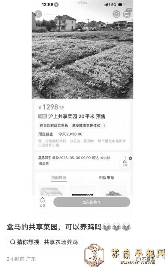 盒马也能租&ldquo;共享菜园&rdquo;了